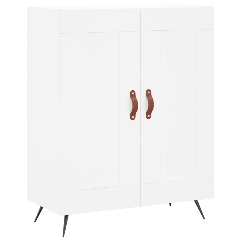 Hoge kast 69,5x34x180 cm bewerkt hout wit