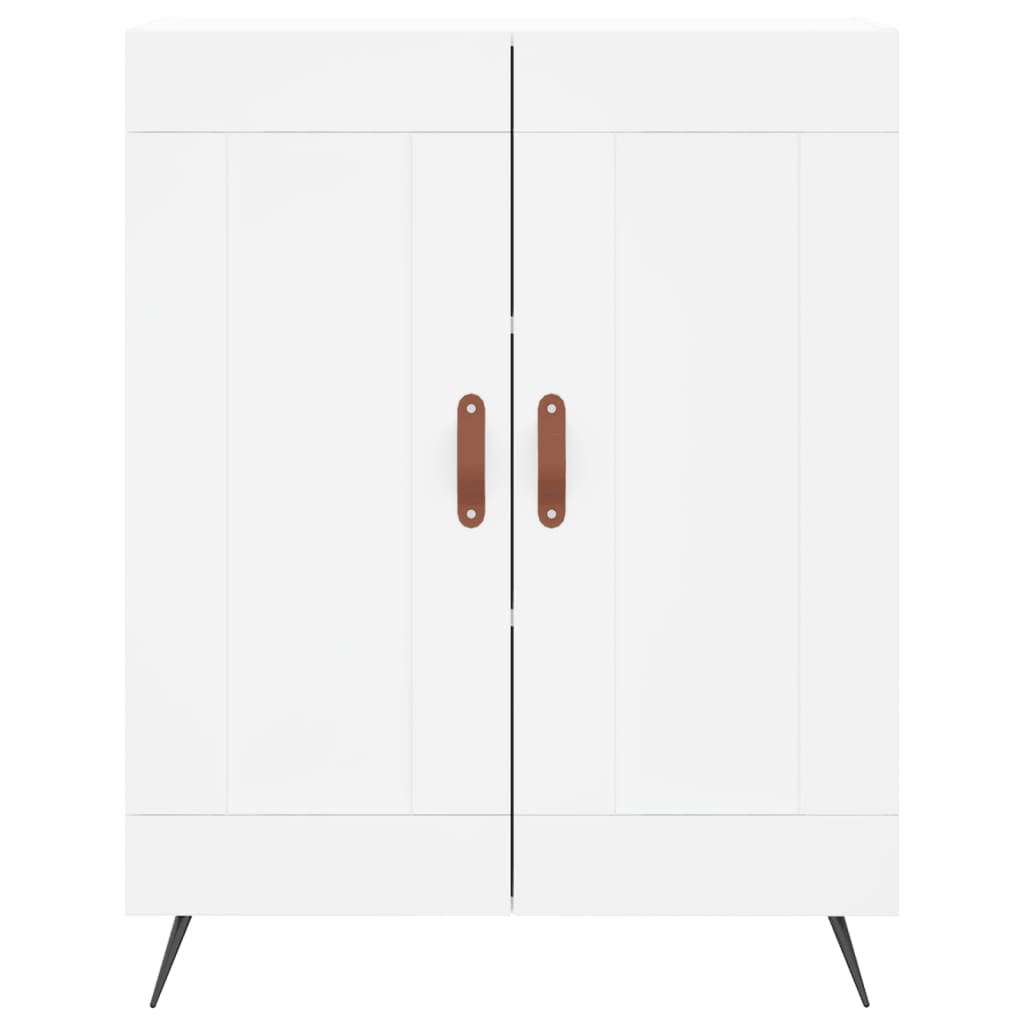 Hoge kast 69,5x34x180 cm bewerkt hout wit