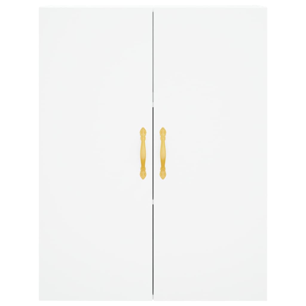Hoge kast 69,5x34x180 cm bewerkt hout wit