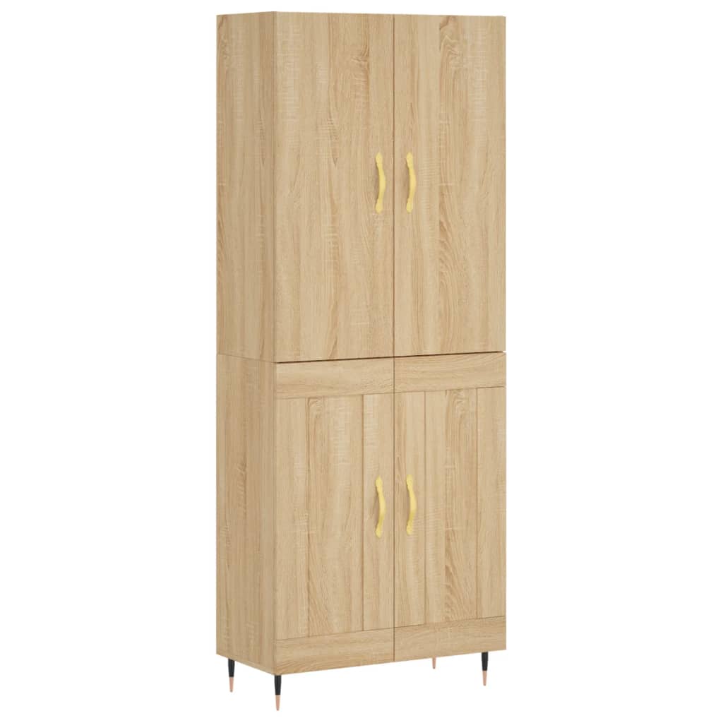 Hoge kast 69,5x34x180 cm bewerkt hout sonoma eikenkleurig