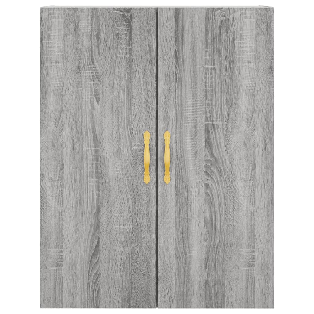 Hoge kast 69,5x34x180 cm bewerkt hout grijs sonoma eikenkleurig