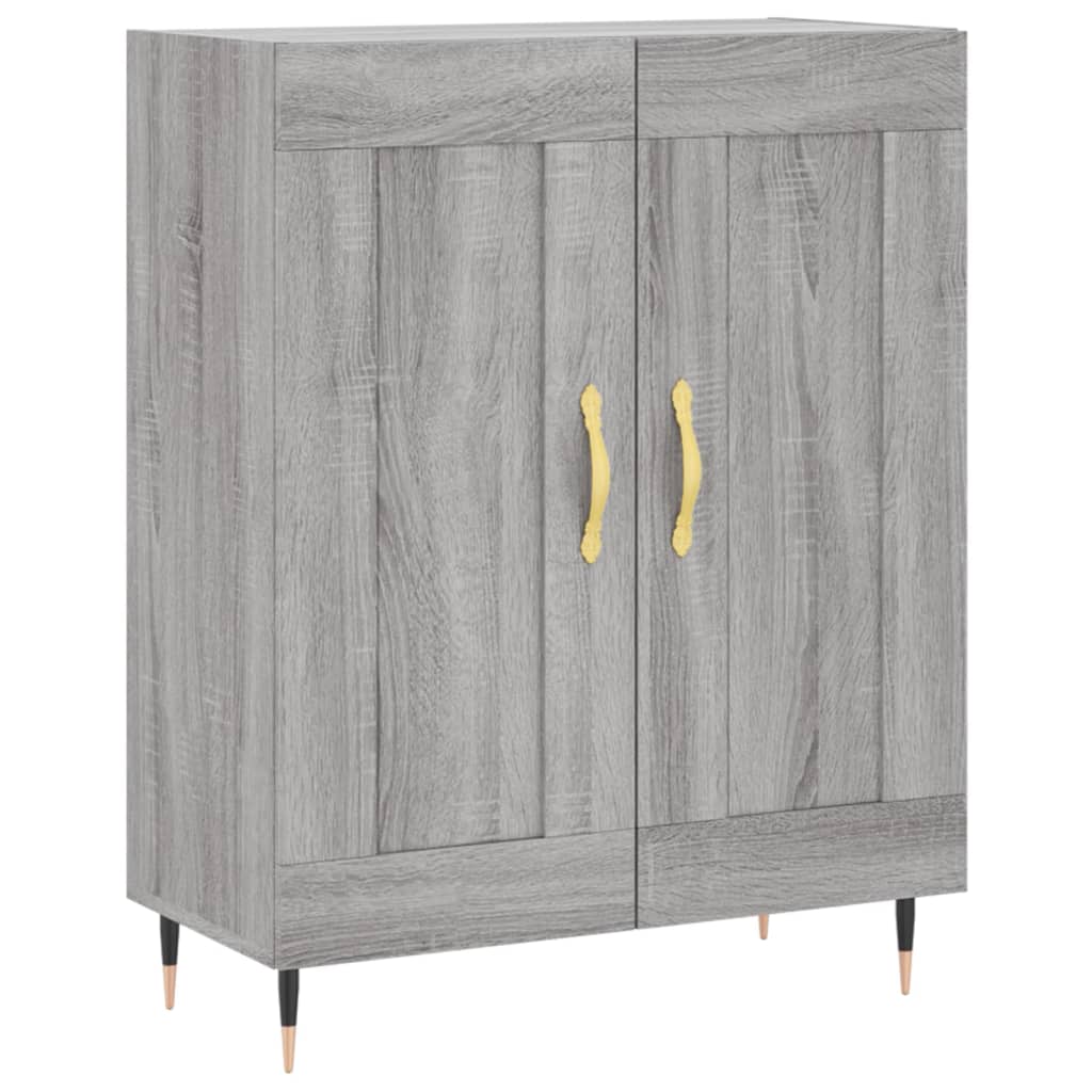 Hoge kast 69,5x34x180 cm bewerkt hout grijs sonoma eikenkleurig