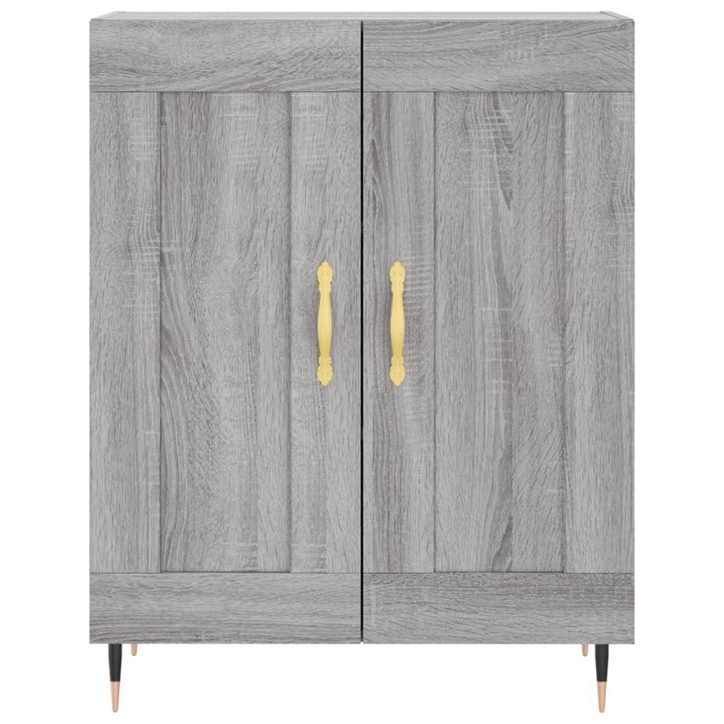 Hoge kast 69,5x34x180 cm bewerkt hout grijs sonoma eikenkleurig
