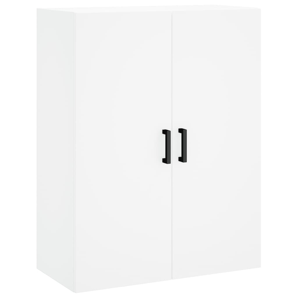 Hoge kast 69,5x34x180 cm bewerkt hout wit