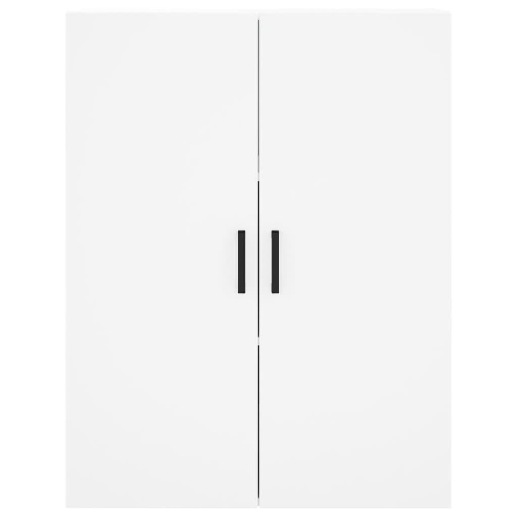 Hoge kast 69,5x34x180 cm bewerkt hout wit