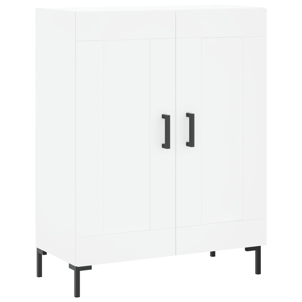 Hoge kast 69,5x34x180 cm bewerkt hout wit