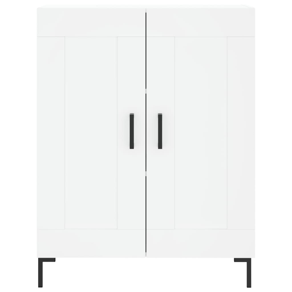 Hoge kast 69,5x34x180 cm bewerkt hout wit