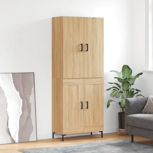 Hoge kast 69,5x34x180 cm bewerkt hout sonoma eikenkleurig