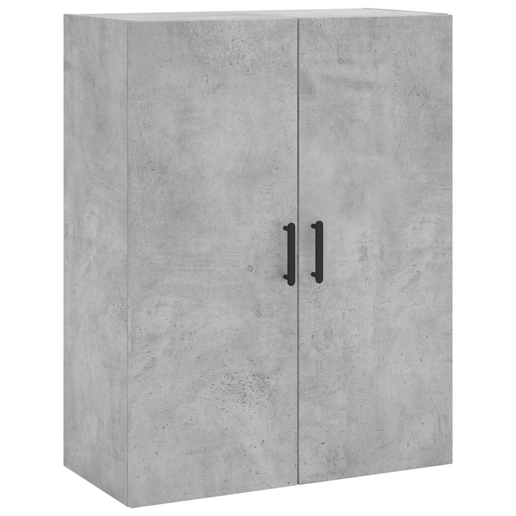 Hoge kast 69,5x34x180 cm bewerkt hout betongrijs