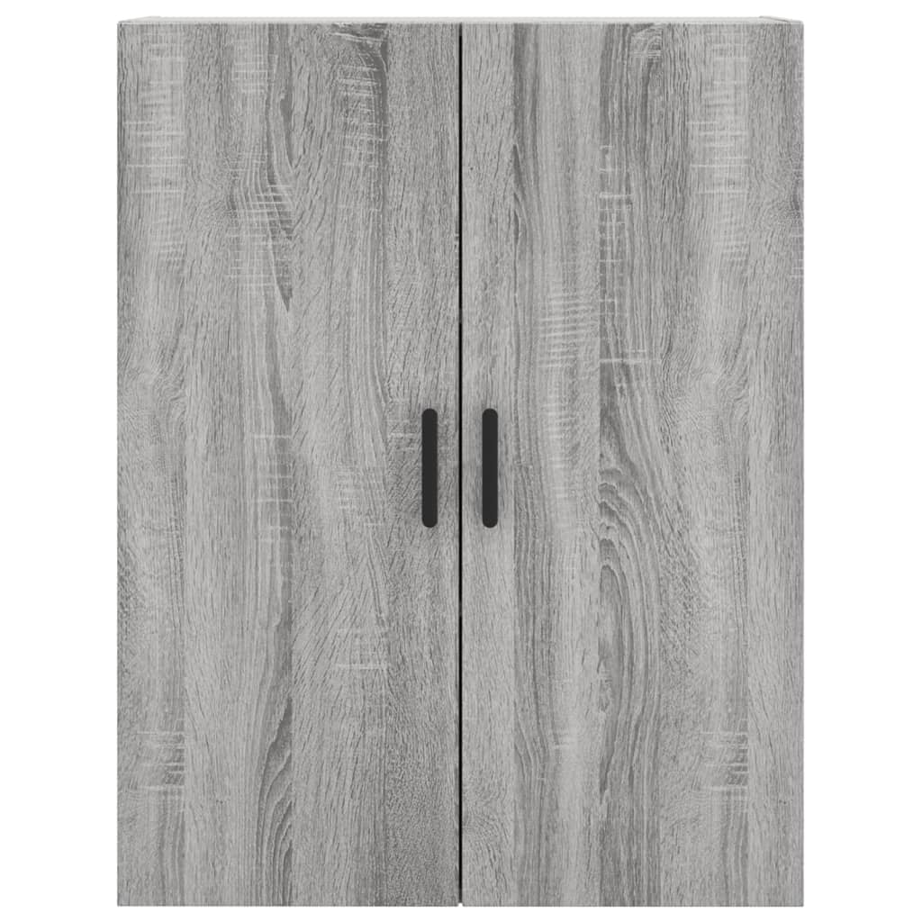 Hoge kast 69,5x34x180 cm bewerkt hout grijs sonoma eikenkleurig