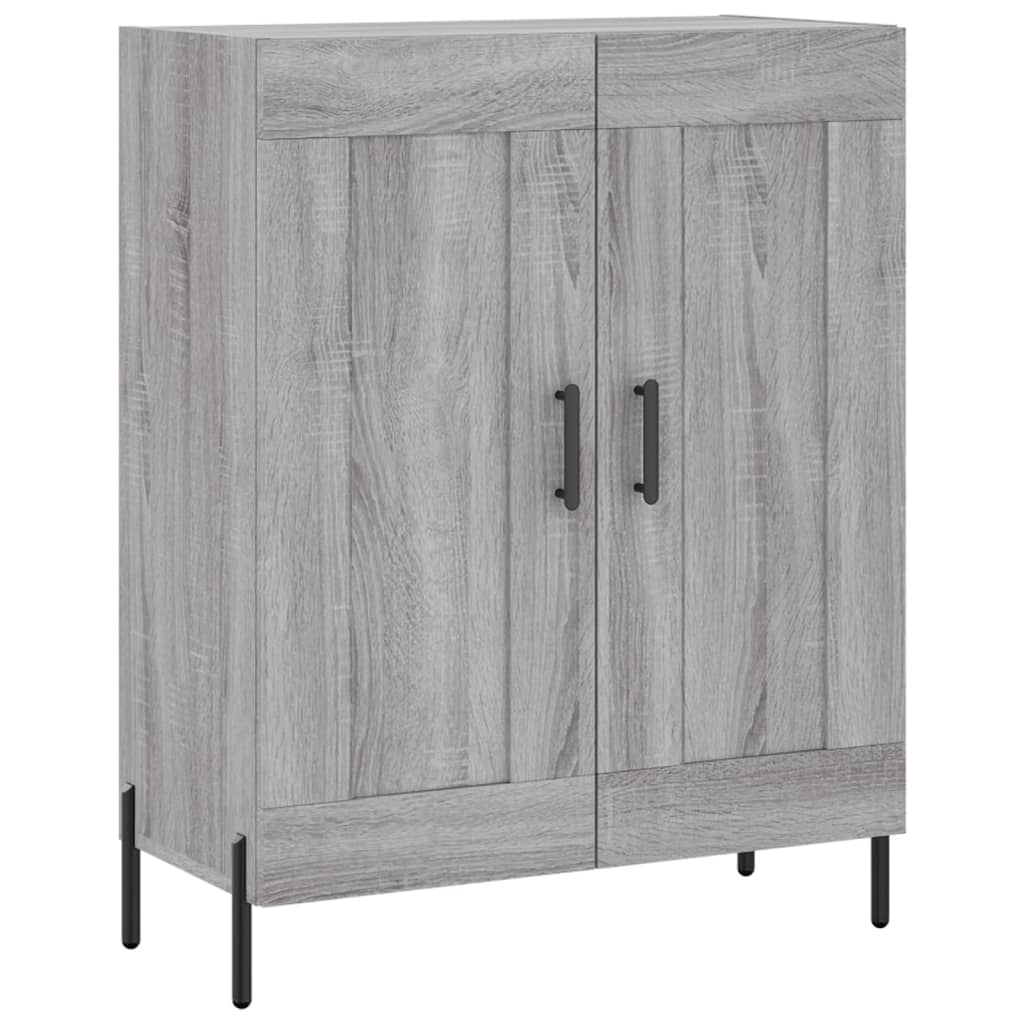 Hoge kast 69,5x34x180 cm bewerkt hout grijs sonoma eikenkleurig