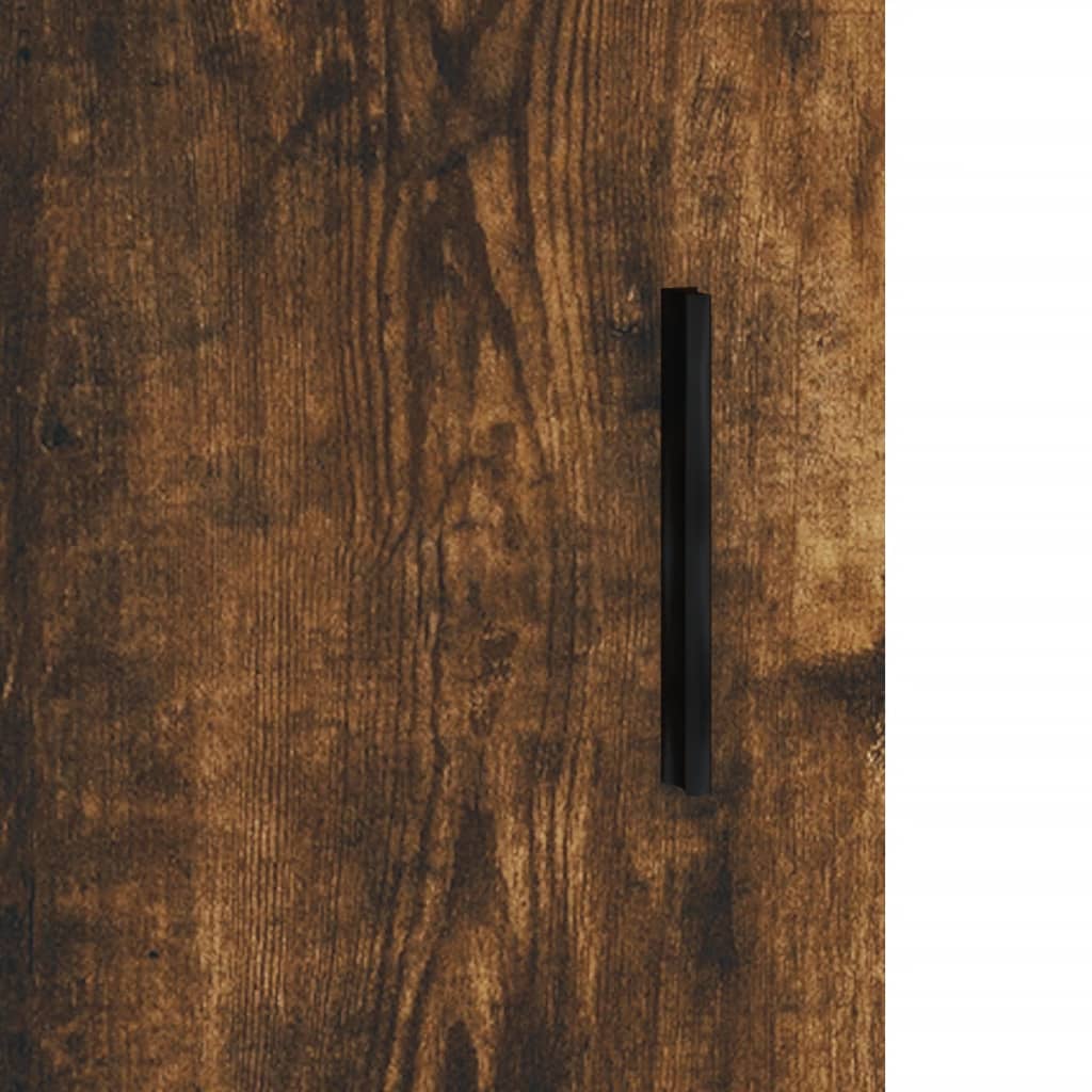 Hoge kast 69,5x34x180 cm bewerkt hout gerookt eikenkleurig