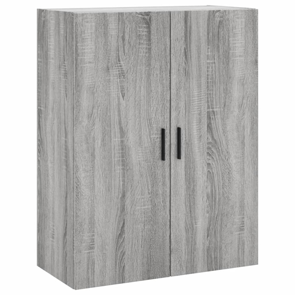 Hoge kast 69,5x34x180 cm bewerkt hout grijs sonoma eikenkleurig