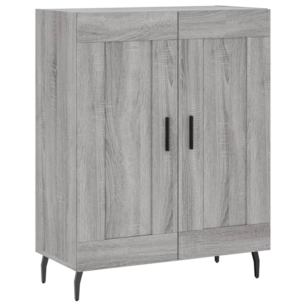 Hoge kast 69,5x34x180 cm bewerkt hout grijs sonoma eikenkleurig