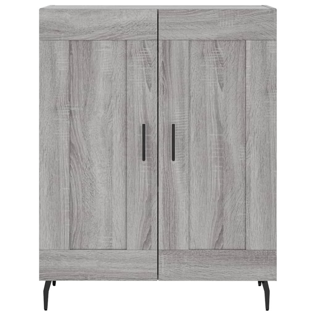Hoge kast 69,5x34x180 cm bewerkt hout grijs sonoma eikenkleurig