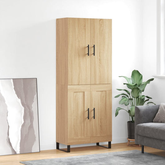 Hoge kast 69,5x34x180 cm bewerkt hout sonoma eikenkleurig