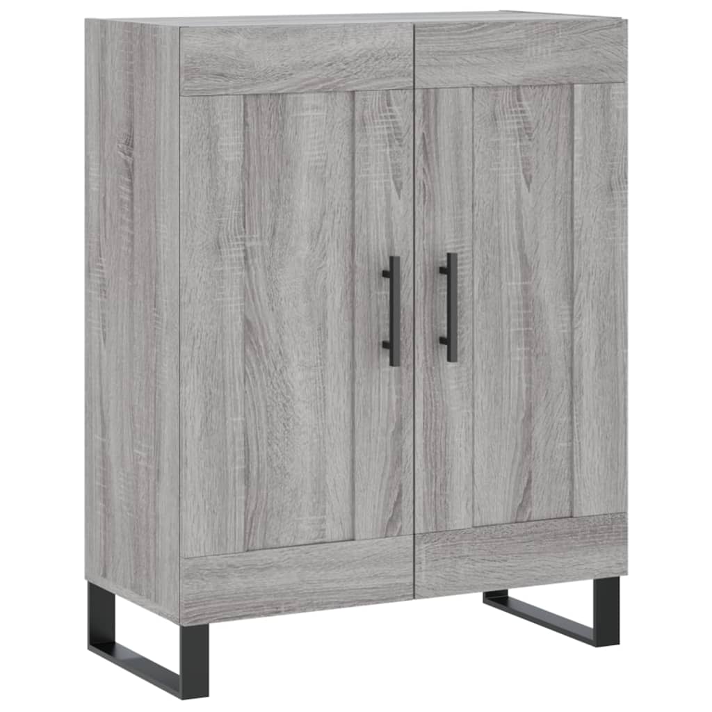 Hoge kast 69,5x34x180 cm bewerkt hout grijs sonoma eikenkleurig