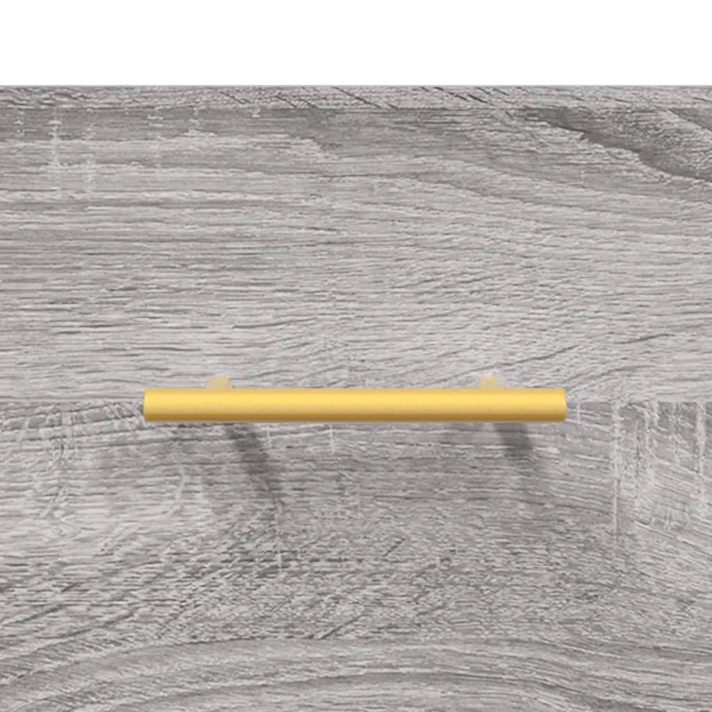 Hoge kast 69,5x34x180 cm bewerkt hout grijs sonoma eikenkleurig