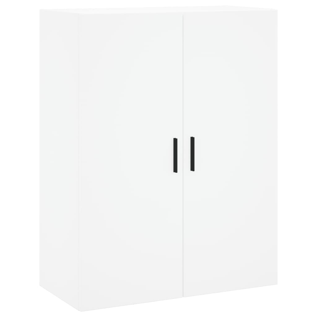 Hoge kast 69,5x34x180 cm bewerkt hout wit