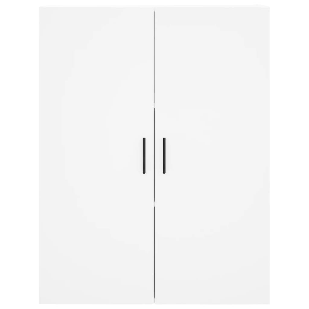 Hoge kast 69,5x34x180 cm bewerkt hout wit