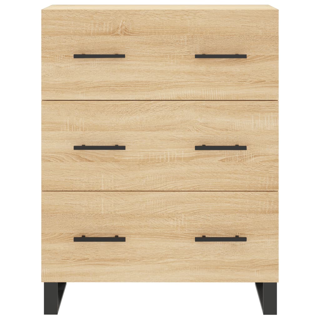 Hoge kast 69,5x34x180 cm bewerkt hout sonoma eikenkleurig