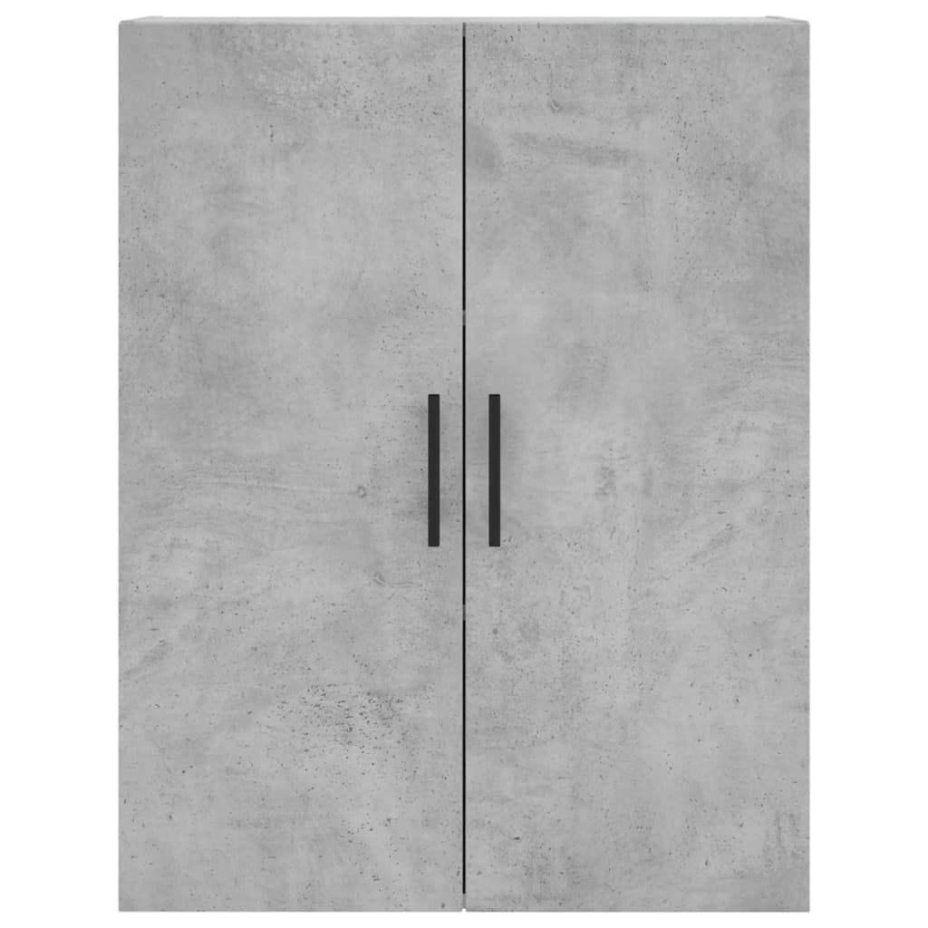 Hoge kast 69,5x34x180 cm bewerkt hout betongrijs