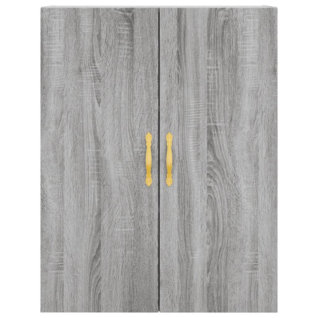 Hoge kast 69,5x34x180 cm bewerkt hout grijs sonoma eikenkleurig