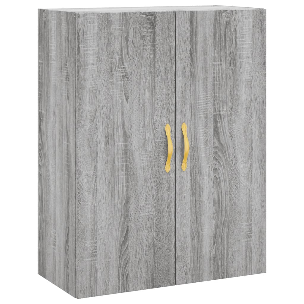 Hoge kast 69,5x34x180 cm bewerkt hout grijs sonoma eikenkleurig