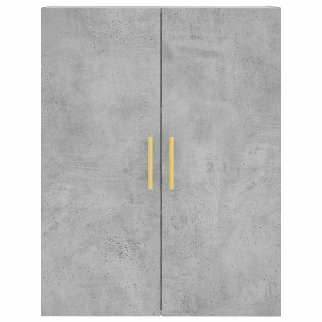 Hoge kast 69,5x34x180 cm bewerkt hout betongrijs