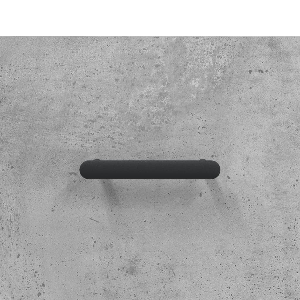Hoge kast 69,5x34x180 cm bewerkt hout betongrijs