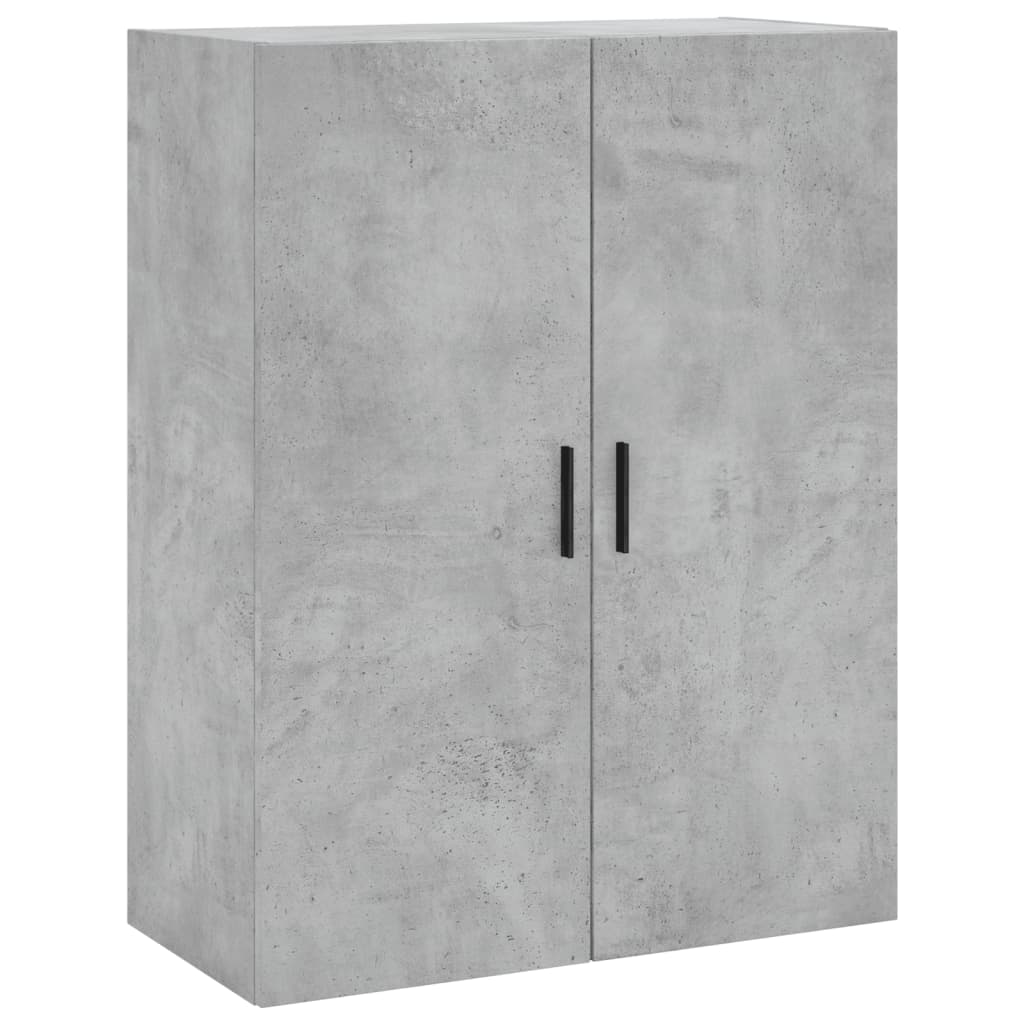 Hoge kast 69,5x34x180 cm bewerkt hout betongrijs