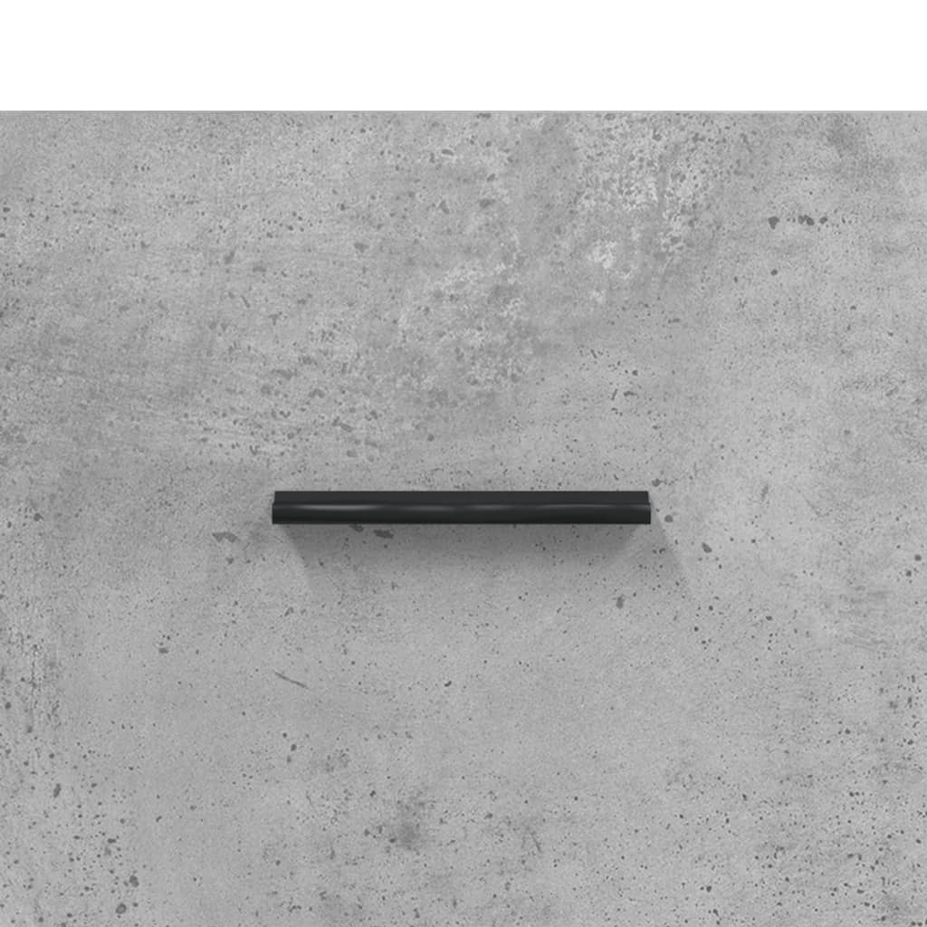 Hoge kast 69,5x34x180 cm bewerkt hout betongrijs