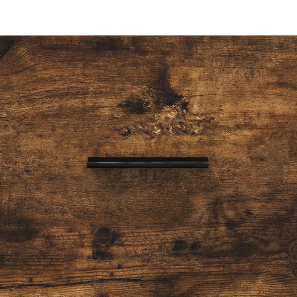 Hoge kast 69,5x34x180 cm bewerkt hout gerookt eikenkleurig