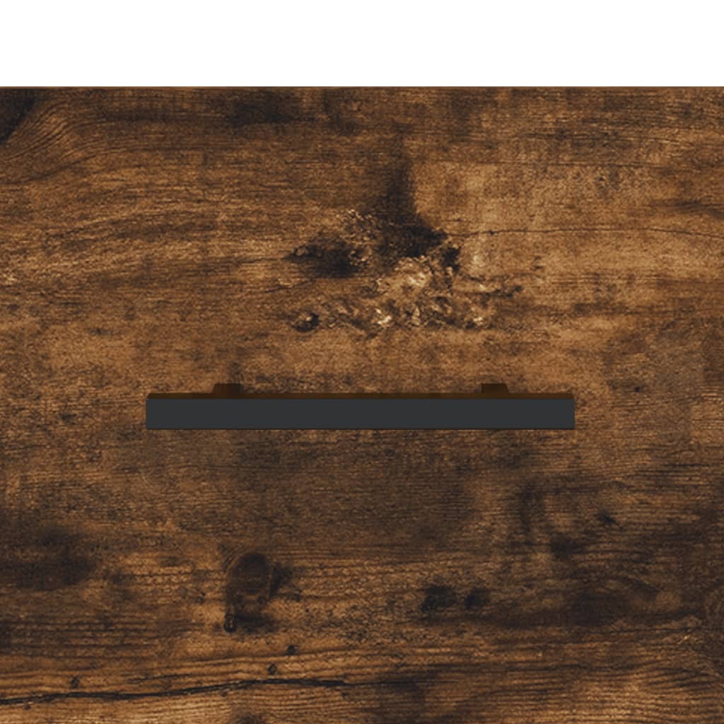 Hoge kast 69,5x34x180 cm bewerkt hout gerookt eikenkleurig