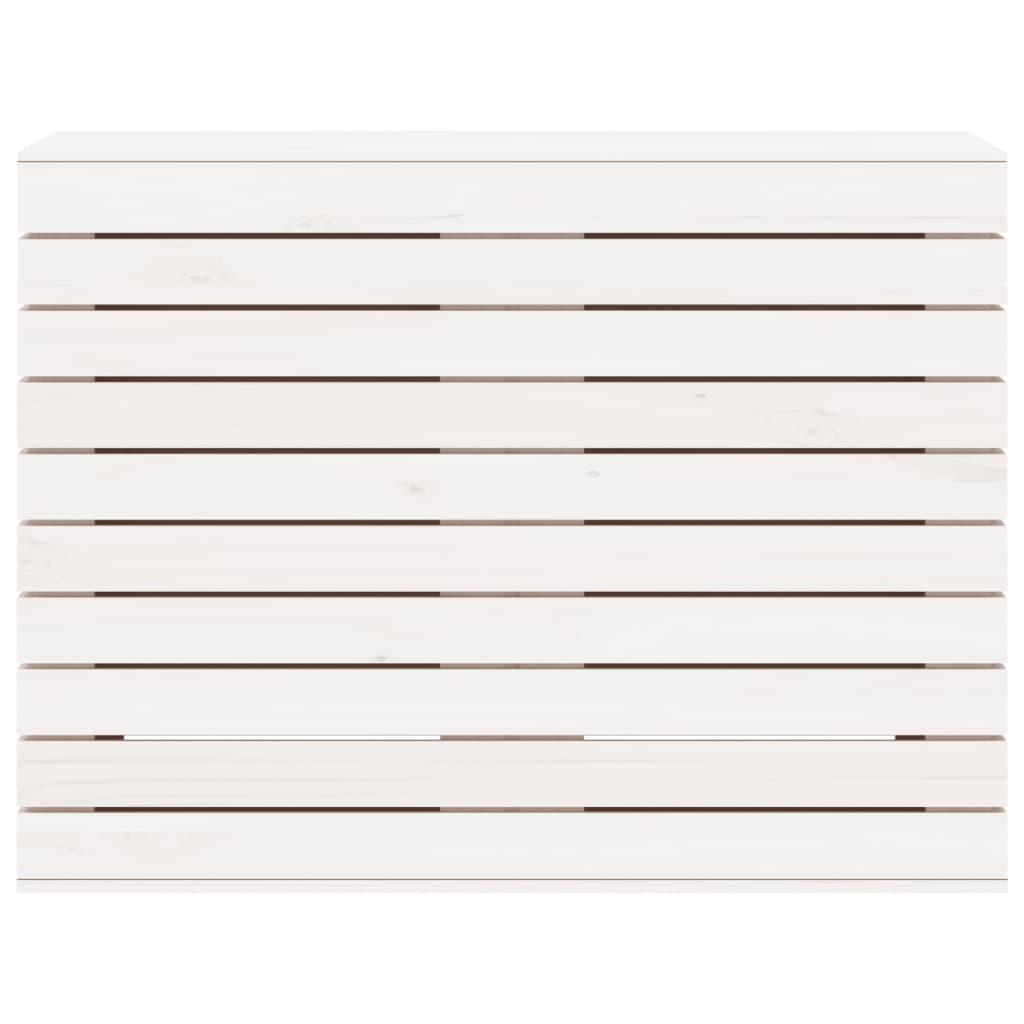 Wasmand 88,5x44x66 cm massief grenenhout wit