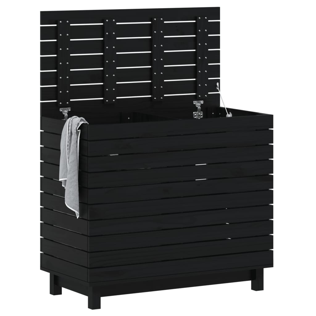 Wasmand 88,5x44x76 cm massief grenenhout