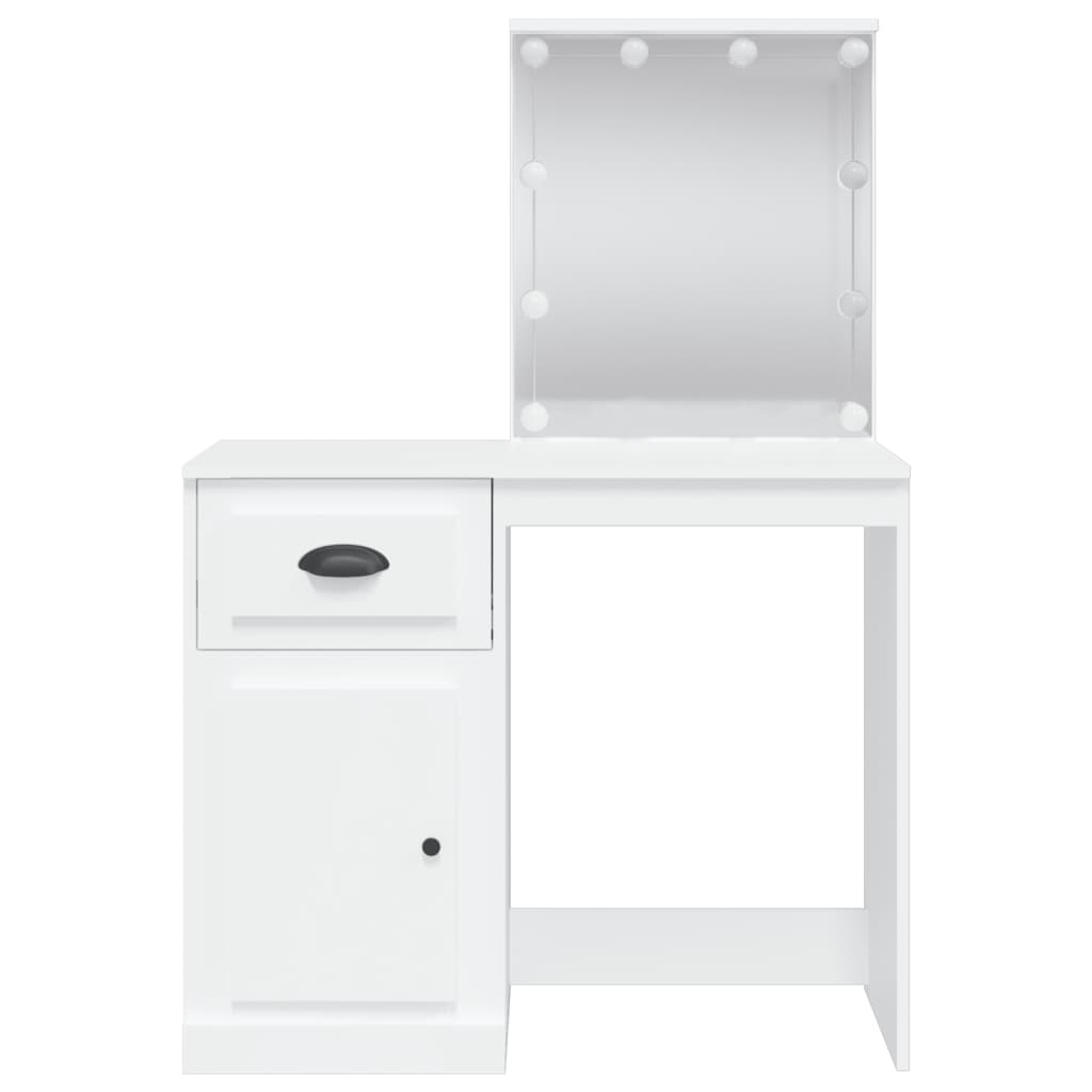 Kaptafel met LED-verlichting 90x42x132,5 cm wit