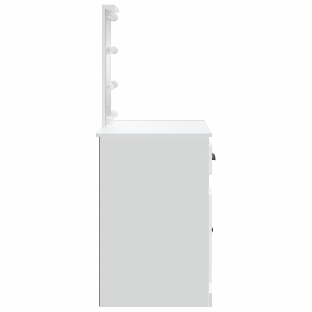Kaptafel met LED-verlichting 90x42x132,5 cm wit