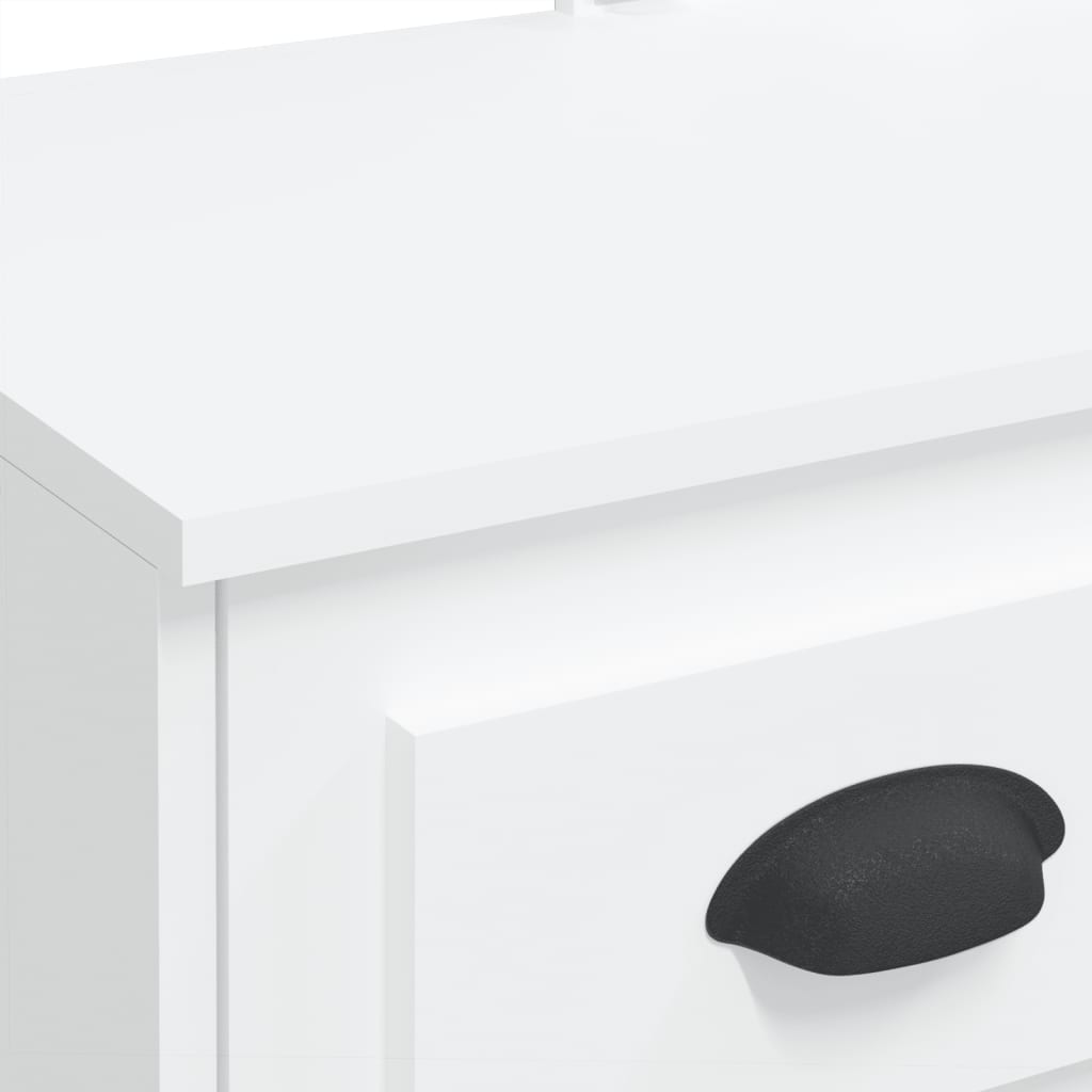Kaptafel met LED-verlichting 90x42x132,5 cm wit