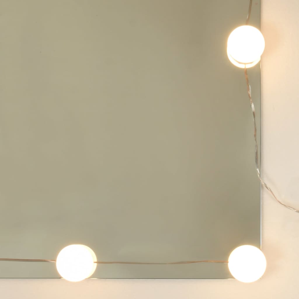 Kaptafel met LED-verlichting 90x42x132,5 cm wit