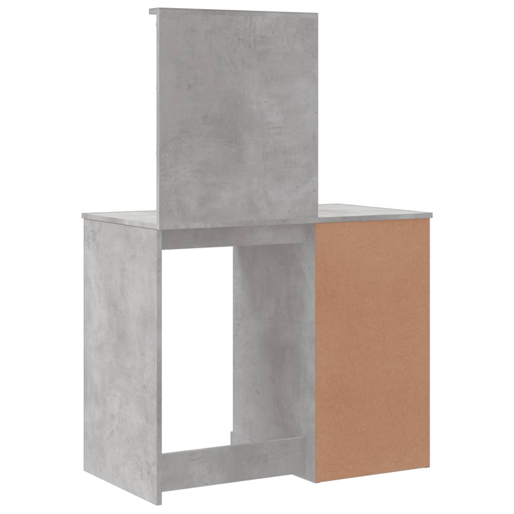 Kaptafel met LED-verlichting 90x42x132,5 cm betongrijs