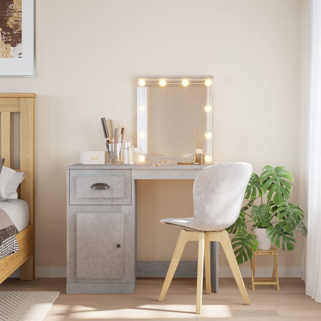 Kaptafel met LED-verlichting 90x42x132,5 cm betongrijs
