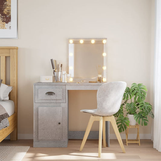 Kaptafel met LED-verlichting 90x42x132,5 cm betongrijs