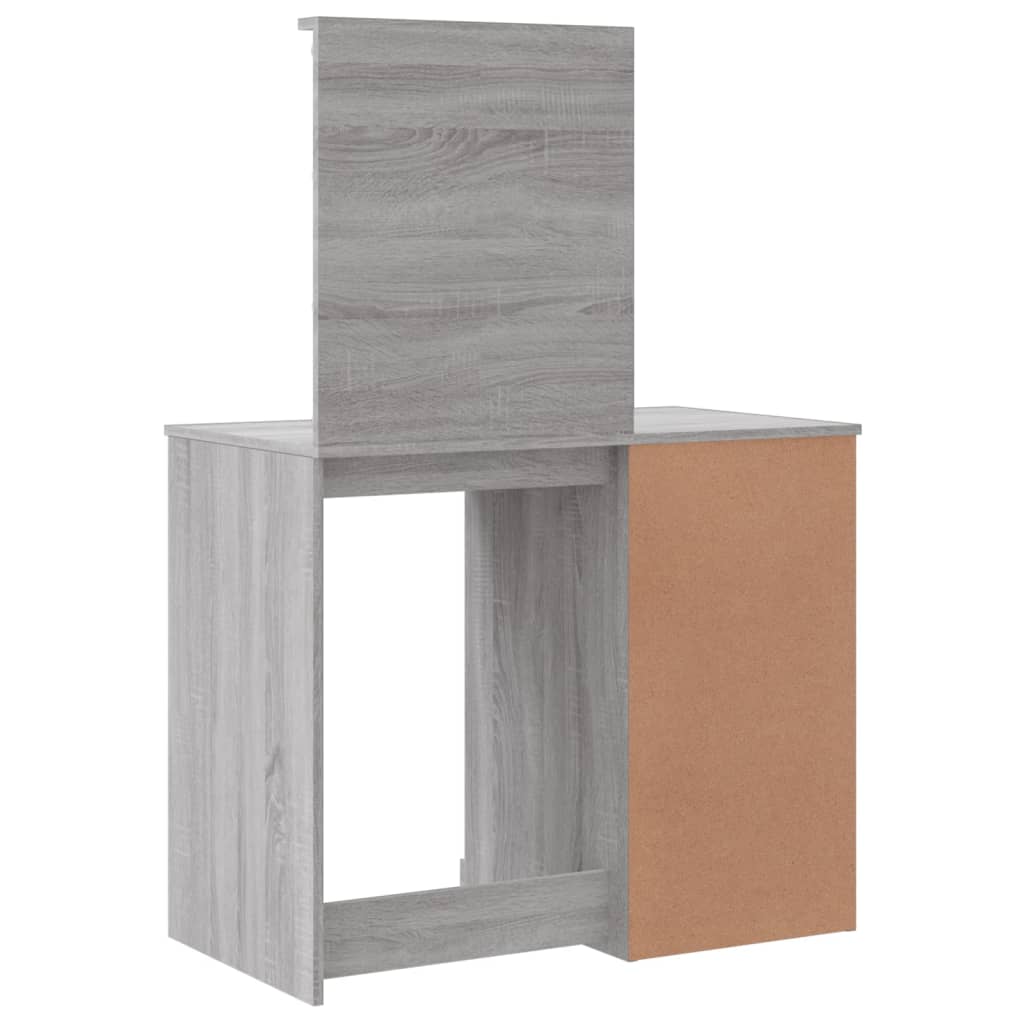 Kaptafel met LED-verlichting 90x42x132,5 cm grijs sonoma