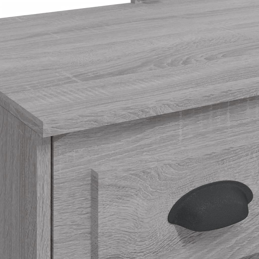 Kaptafel met LED-verlichting 90x42x132,5 cm grijs sonoma