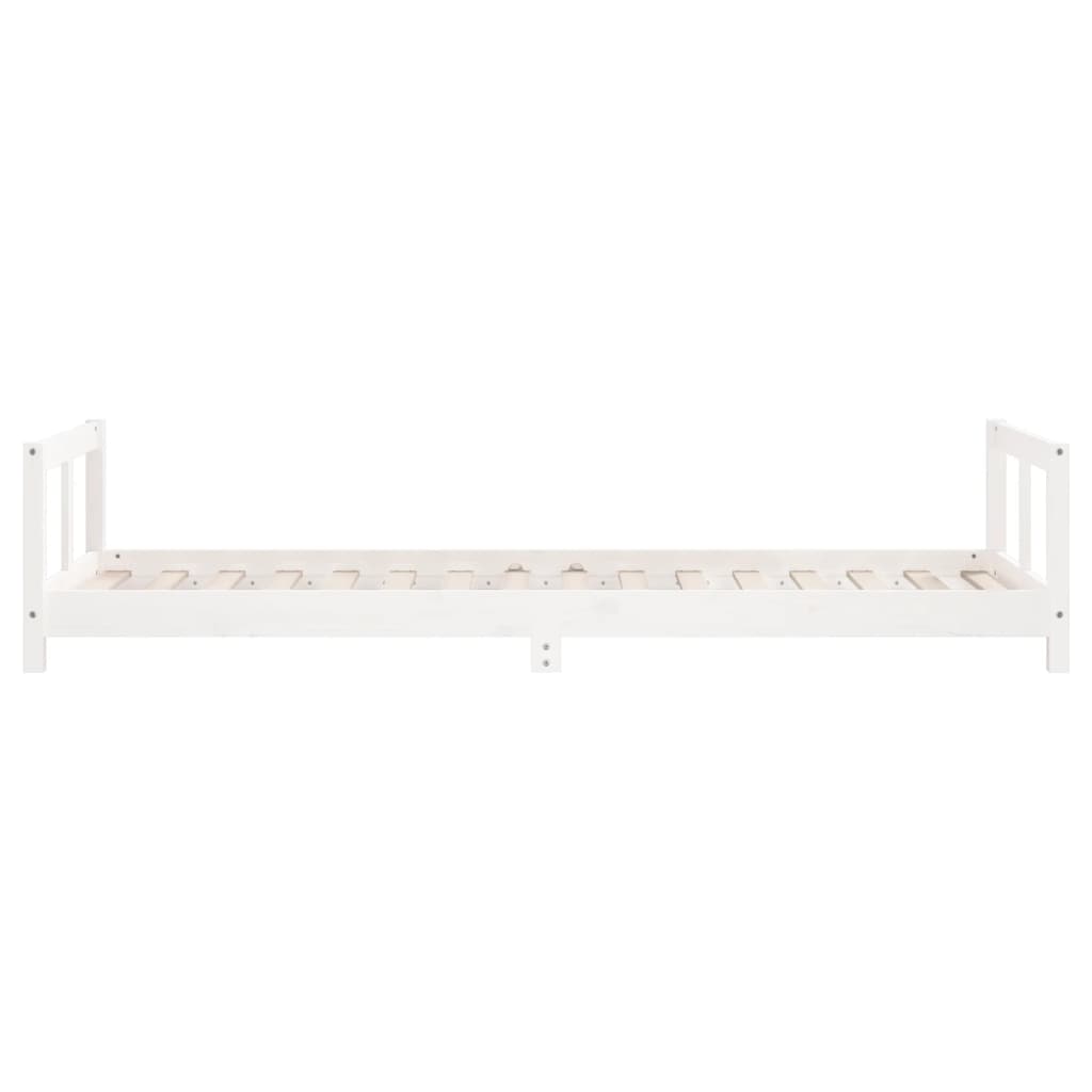 Kinderbedframe 80x200 cm massief grenenhout wit
