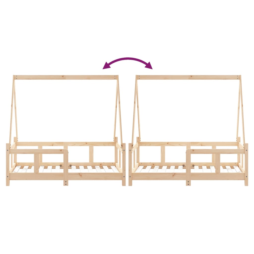 Kinderbedframe 70x140 cm massief grenenhout