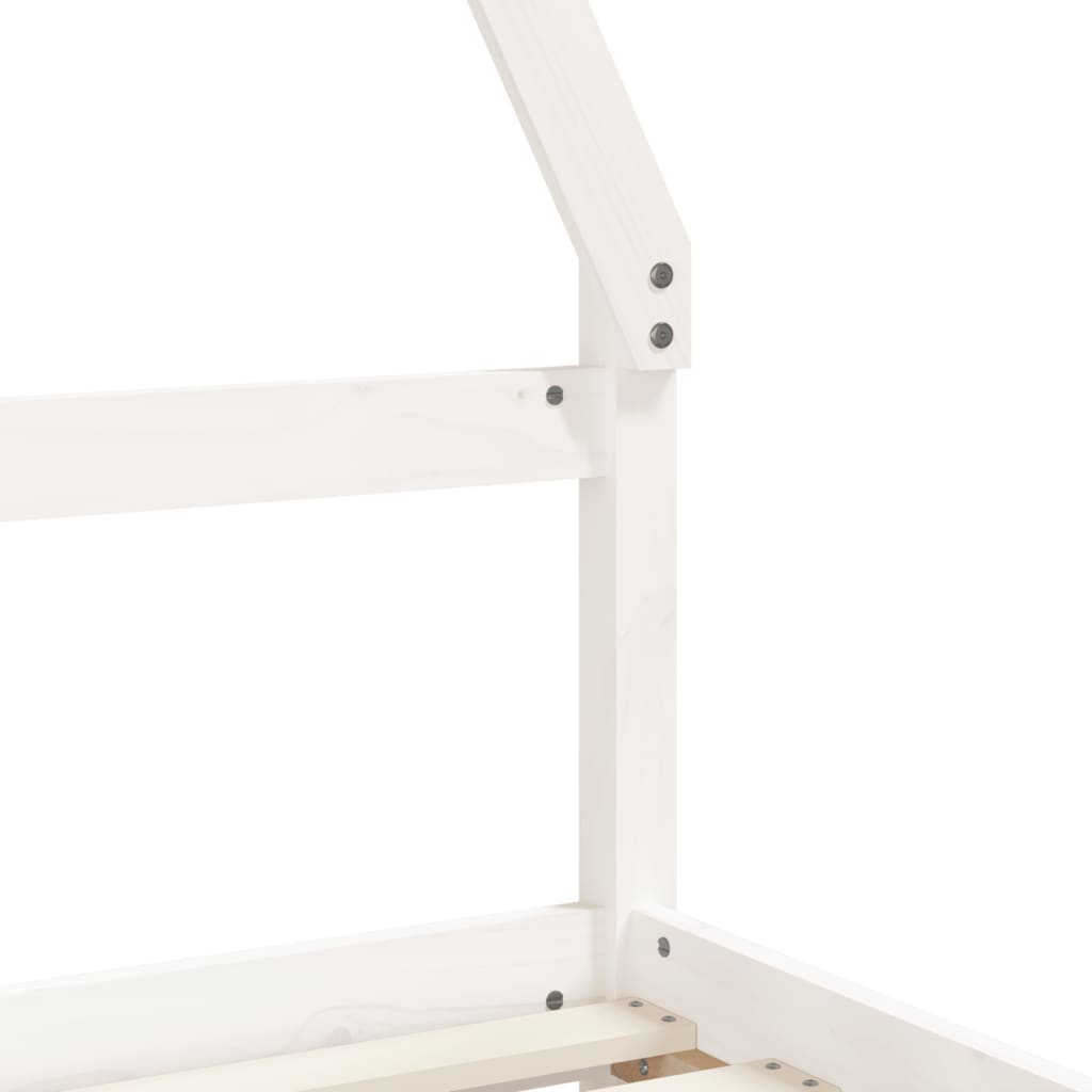 Kinderbedframe met lades 90x200 cm massief grenenhout wit