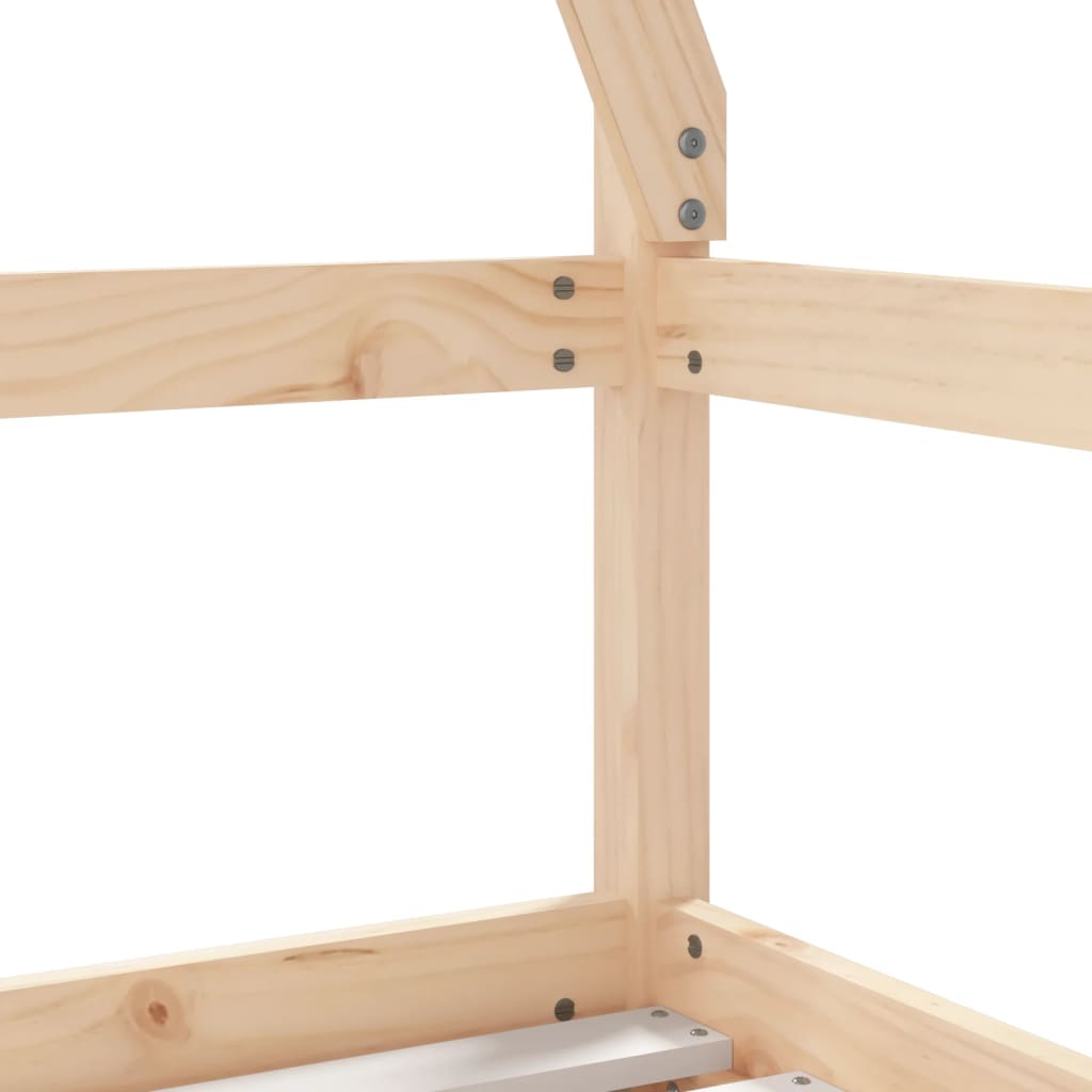Kinderbedframe met lades 70x140 cm massief grenenhout