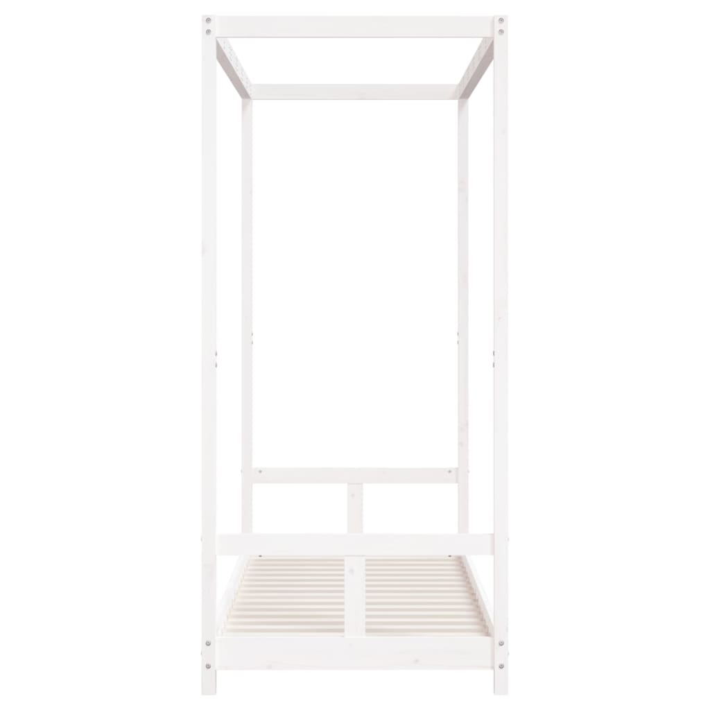 Kinderbedframe 80x200 cm massief grenenhout wit